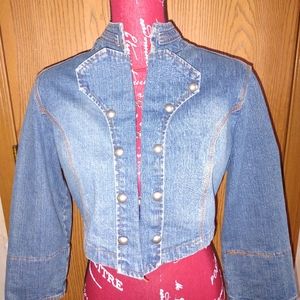 Crop Jean Jacket Large